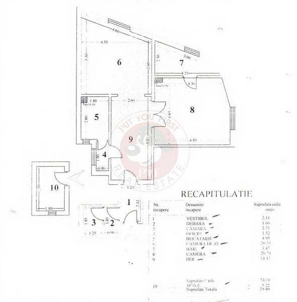 Marasesti | 2 camere | 80mp | Decomandat | B12470